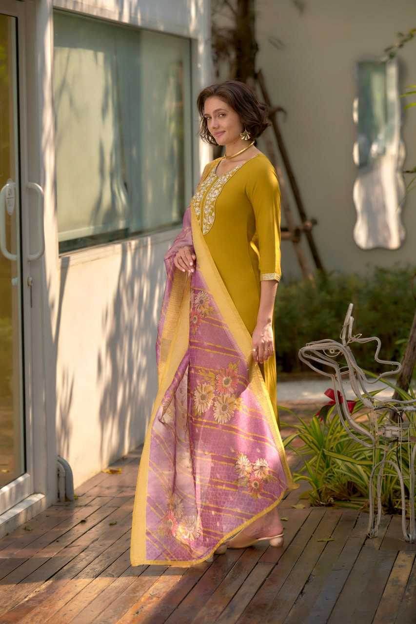Viscose Rayon Embroidered Kurtis - MYLUXURY LANE ENTERPRISE